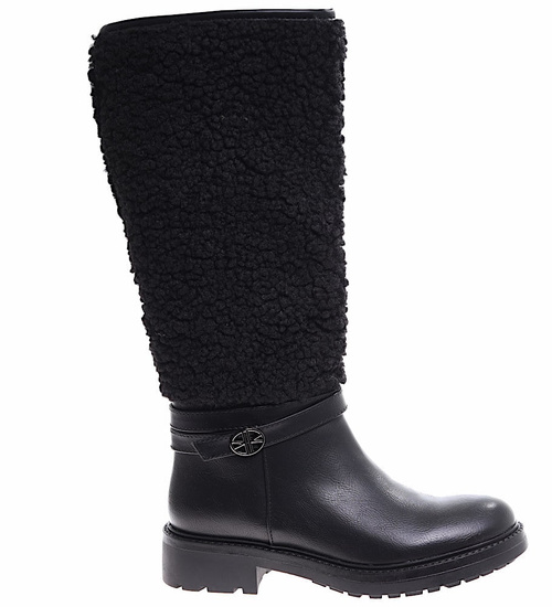 Czarne kozaki płaskie kozaki damskie /E9-1 16918 G285/