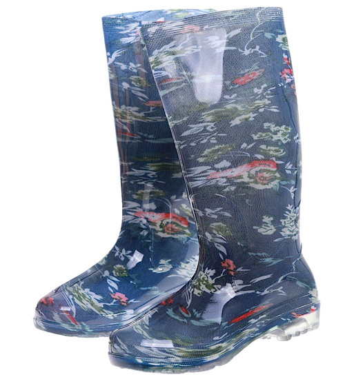 Granatowe wysokie kalosze damskie gumowce /B3-1 16973 T285/