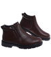 Brązowe ocieplane botki męskie z suwakiem /E3-118455 T581/
