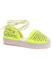 Fluorestencyjne sandały espadryle Green /A4-3 13893 T178/