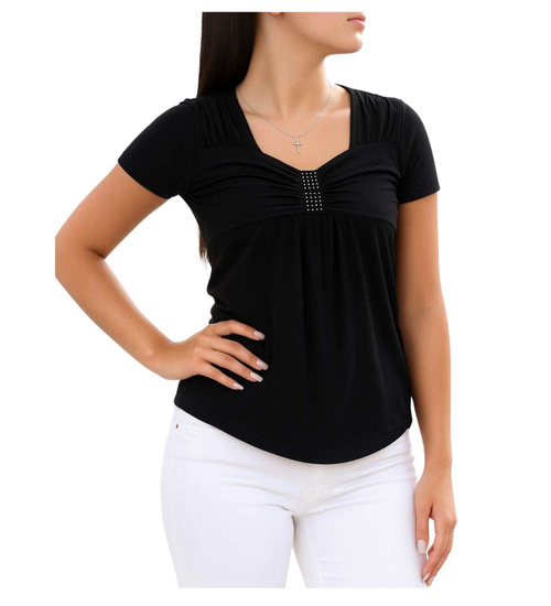 Czarna koszulka bluzka damska /H2-K42 UB951 S0/
