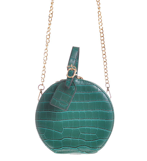 Mała torebka usztywniana Butelkowa Zieleń /H2-K27 TB144 S159/