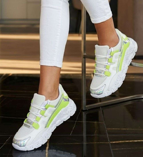 Damskie buty sportowe na platformie /D7-2 7960 S249/