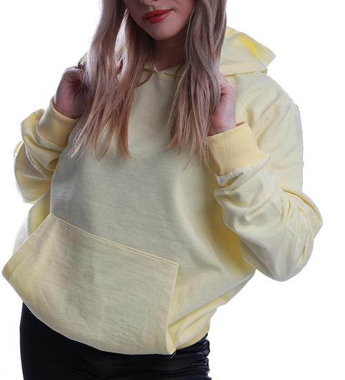 Żółta bluza z kapturem /D8-1 13367 T1/
