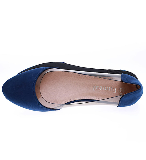 Transparentno granatowe balerinki /F7-2 15852 T190/