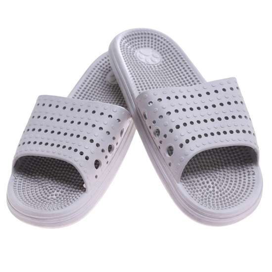 Szare ażurowe klapki fakirki na basen /F4-1 17294 S185/