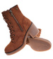 Karmelowe botki trapery na obcasie /F10-1 18231 W395/