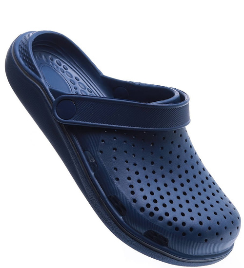 Kryte granatowe klapki na basen /C3-1 15522 S192/