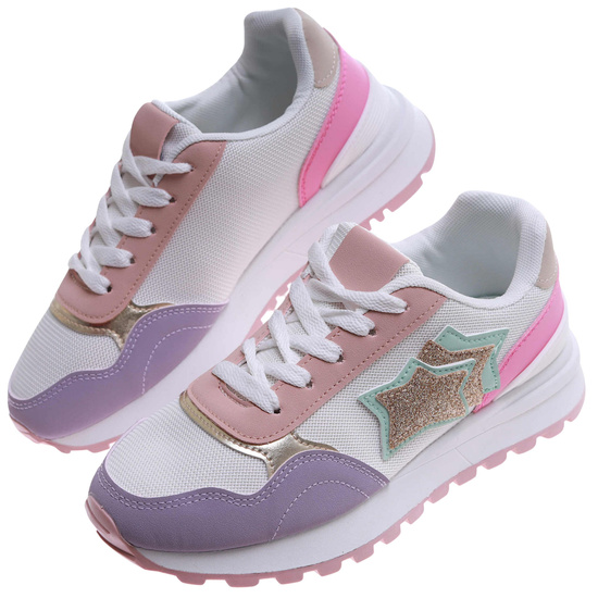 Pastelowe buty sportowe sneakersy /C7-3 17442  W299/