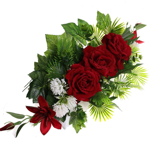 Kompozycja kwiatowa- czerwone róże w donicy 60 cm /Komp116  P325/