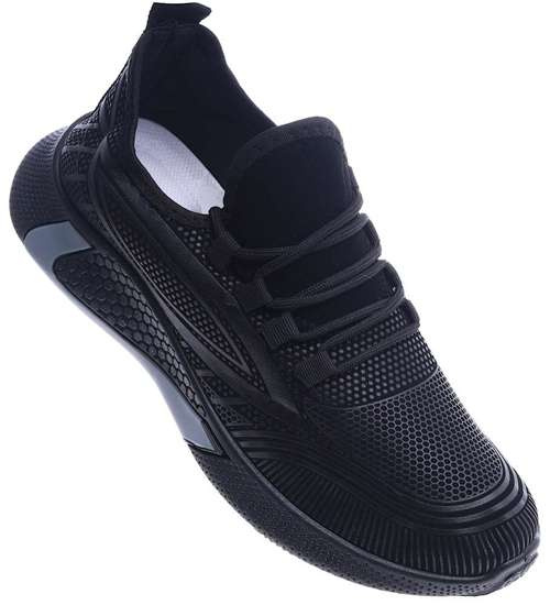 Lekkie męskie buty sportowe czarne /G8-1 14159 S237/ Lekkie męskie buty sportowe czarne /G8-1 14159 S237/