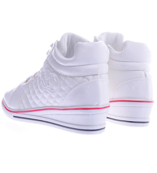 Wygodne dziecięce buciki z suwakami BIAŁE /A1-2 7601 S195/