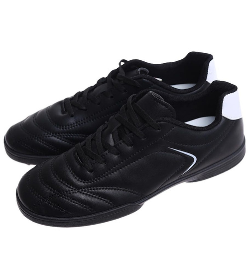 Czarne sznurowane trampki męskie /A6-3 17241 T380/