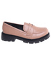 Cieliste półbuty loafersy damskie na platformie /K3-4 18627 W147/