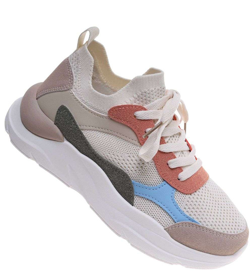 Kolorowe wsuwane sneakersy buty sportowe /F1-3 8767 W231