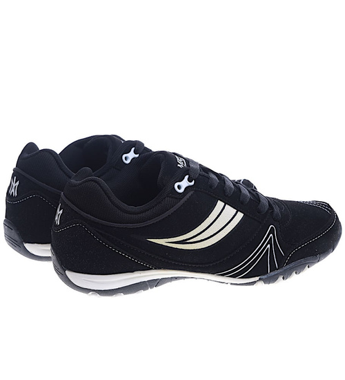 Czarne damskie buty sportowe z zamszu /E8-3 14000 S244/