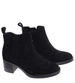 Czarne zamszowe botki lekko ocieplane /G1-3 18233 W492/
