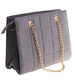 Szara torebka kuferek z łańcuszkiem i paskiem /H2 K1 TB678 G195/