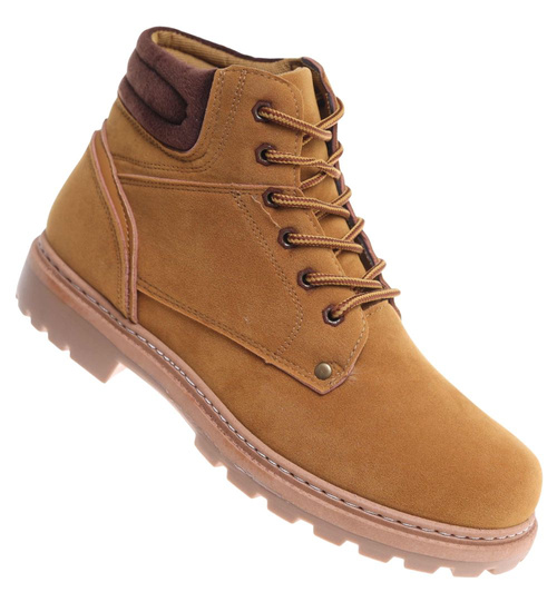 Sznurowane trapery męskie Camel /F6-3 18354 TT386/