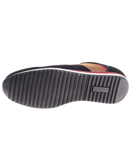 Wiązane czarne buty chłopięce /C3-3 18023 T383/