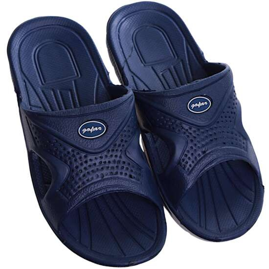 Basenowe granatowe klapki męskie /G3-1 11726 T195/
