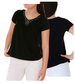 Czarna koszulka bluzka damska /H2-K53 UB962 S0/