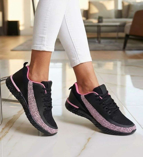 Wygodne sznurowane buty sportowe damskie /C5-3 18653 T255/