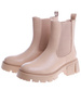 Wsuwane damskie botki sztyblety Khaki /A10-3 14832 S434/