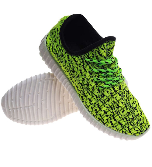 Dziewczęce zielone buty sportowe /C2-2 17497 T192/