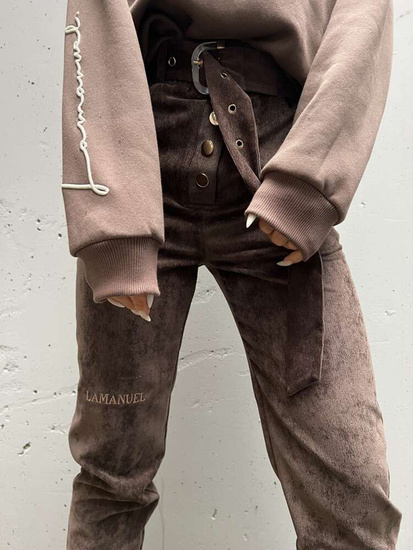 Brązowe spodnie Honesty La Manuel /H UB655 T997/