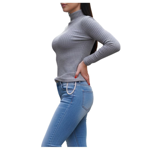 Jasno szary golf damski /F9-1 UB329 T076/