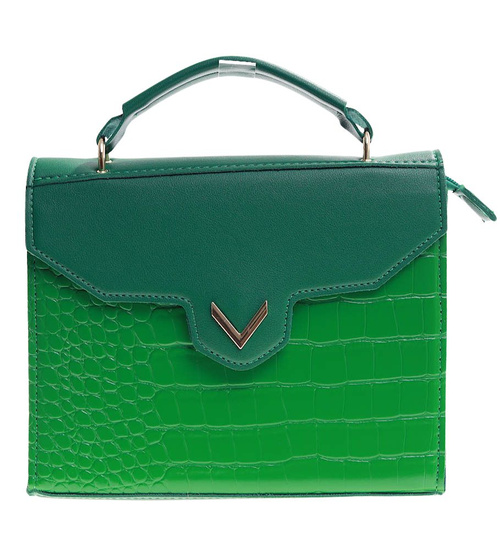 Zielona torebka kuferek z paskiem /H2 K25 TB611 G199