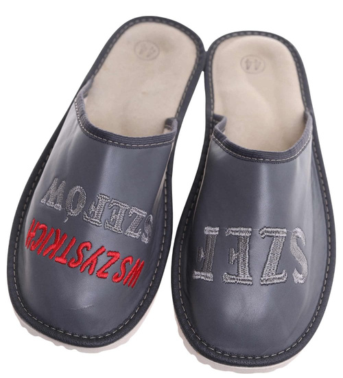 Szare Kapcie na prezent SZEF WSZYSTKICH SZEFÓW /B1-1 7374 S196/