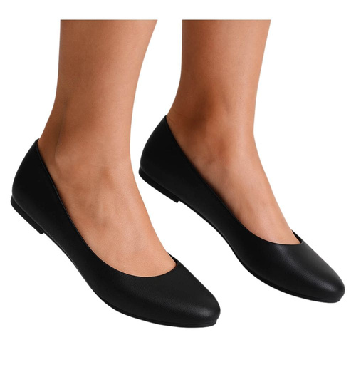 Baleriny damskie czarne klasyczne /G8-2 2751 T182 +H2/