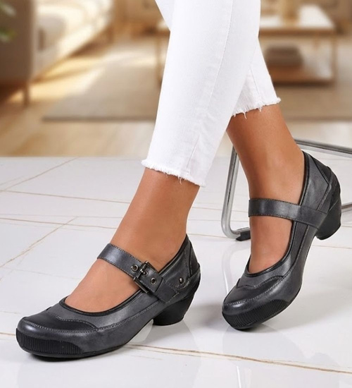 Czółenka damskie na niskim obcasie /G1-3 10826 T198/