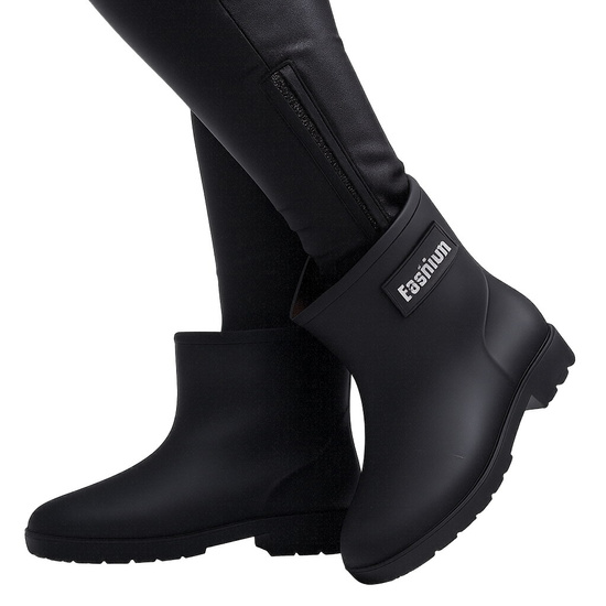 Czarne krótkie kalosze damskie gumiaki /G13-1 13930 T245/