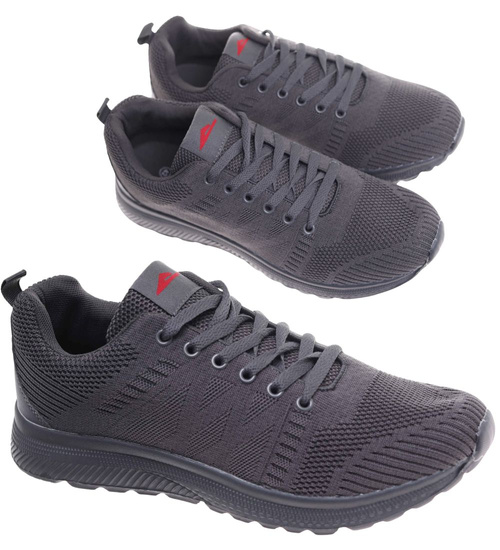 Sznurowane męskie buty sportowe /E1-1 18017 T384/