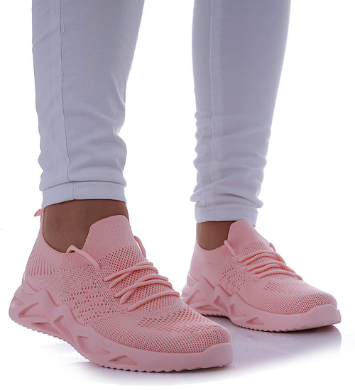Różowe wsuwane sneakersy buty sportowe /E3-2 17448 G188/