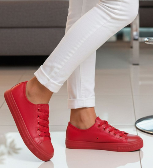 Czerwone dziewczęce trampki /G12-3 16764 G6-15 +H2/