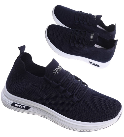 Wsuwane granatowe buty sportowe męskie /F5-1 17754 GF285/