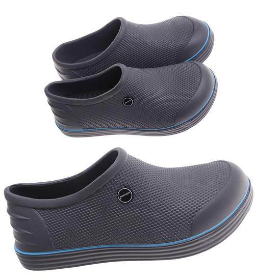 Kalosze damskie piankowe krótkie szaro niebieskie /D6-1 17796 T18-45 +h2/