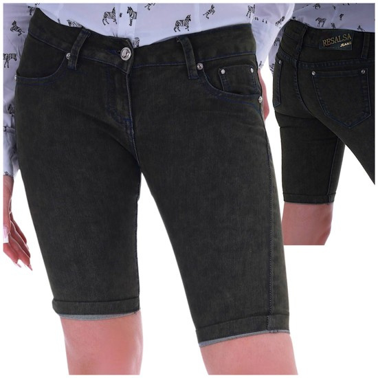 Zielone krótkie spodenki damskie /H2 UB844 S4/