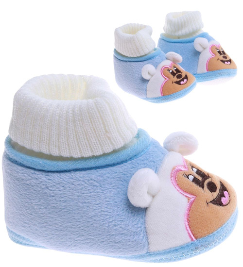 Niebieskie kapcie dla niemowląt /H-2 17571 Sx2-5/