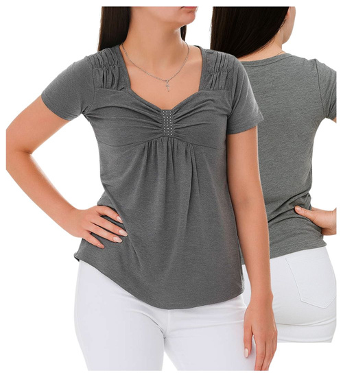 Ciemno szara koszulka bluzka damska /H2-K17 UB952 S0/
