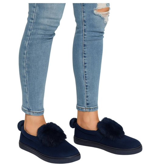 Granatowe dziewczęce tenisówki /E5-3 15768 T4/