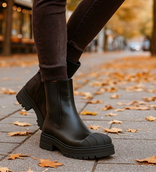 Czarne wysokie botki z ociepleniem /J5-2 H2 18423 T2/