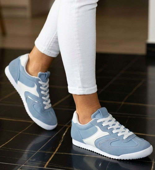 Niebieskie buty sportowe damskie /E9-3 18802 W233/