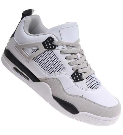 Beżowe wysokie buty sportowe męskie /E8-2 17961 W308/