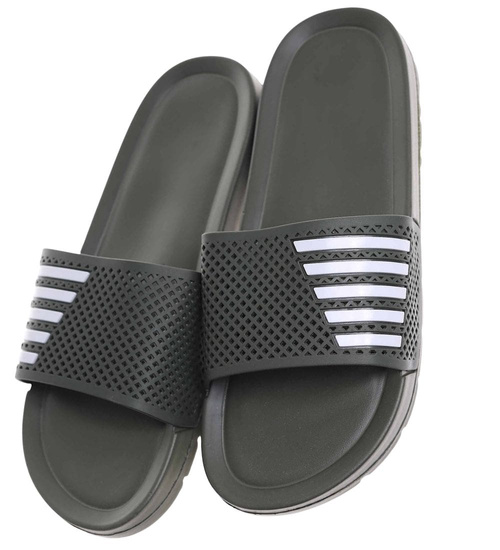 Zielone wodoodporne klapki męskie plażowe /B5-1 18369 T188/