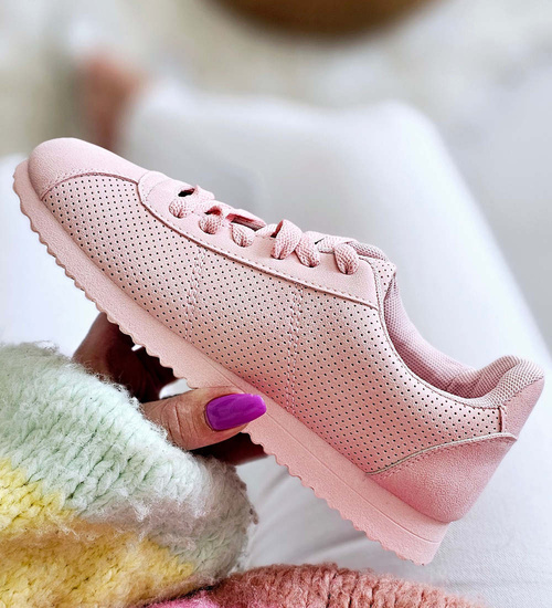 Różowe damskie buty sportowe /G7-2 17411 T102 +H2/